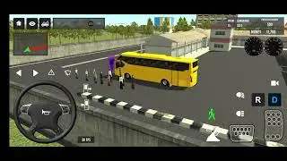 2025 Indonesian Bus Simulator Full Traffic Driving Hill road Offload New Bus Gameplay Video