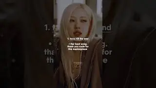 RANKING ROS&Eacute;&rsquo;S ROSIE ALBUM #shorts #kpop #ros&eacute; #rosie #album #toxictilltheend