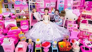 11 Minutes Satisfying with Unboxing Princess Furniture, Bedroom, Cleaning Robot, Barbie House Review