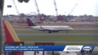 Ongoing air travel problems increasing concern for holidays