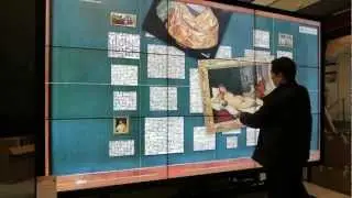 ISE 2013: Browsing Bridgeman Art Gallery paintings on 3x3 video wall touch screen