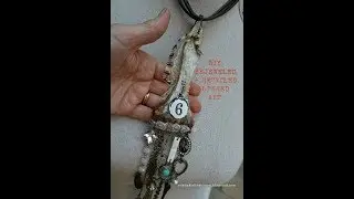 DIY Bohemian sun catcher or necklace using Tim Holtz Assemblage & paint brush