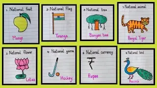 national symbols of India drawing|national symbols drawing