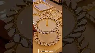 Unboxing Luxury White & Gold Petal Dinner Set✨ 🕊️ #CrockeryWithMia #shorts #crockery #home #viral