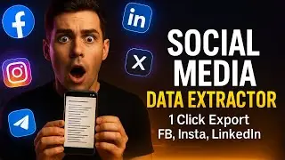 Social Media Data Extractor 🔥 | 1 Click Export FB, Insta, LinkedIn Contacts!