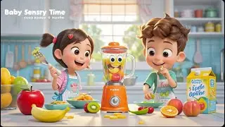 Apple Banana Songs For Kids 🌟🍇🧩 for Toddlers | Kids Sensory Word