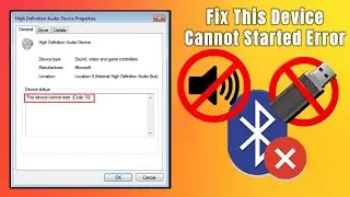 Code 10 Error Fix &ndash; Device Cannot Start Problem Solve | Easy Method