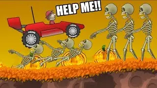 #viral Hill Climb Racing : Super OFFROAD - HAUNTED map | Halloween Pumpkin And Zombie Obstacle..