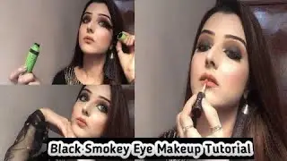 Black Smokey EyeMakeup With Nude Lips💄|Smokey Makeup Tutorial