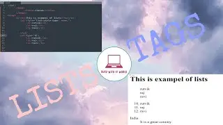 Html 5 Lists Tag Tutorial Orderedlist, Unordered list | RUTU WITH IT WORLD ||