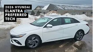 2026 Hyundai ELANTRA Preferred + TECH Package: The Ultimate Value Sedan in Atlas White!