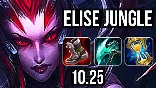 ELISE vs SHACO (JUNGLE) | 70% winrate, Godlike, 10/5/15 | KR Diamond | v10.25