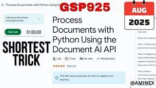 [NEW 2025] Process Documents with Python Using the Document AI API || #GSP925 || #qwiklabs #arcade