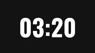 3:20 Minute Timer⏱️Countdown with Alarm | Three Minute Twenty Sec Timer | 200 Second Timer|No Music