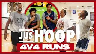NBA Vets DeMar, DeAndre, KCP, and Delon Turned up the intensity at Jus Hoop Runs!