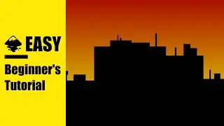 How to make EASY city scape illustration | Inkscape Tutorial