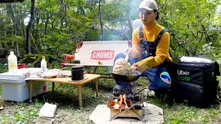 おじいちゃんが遺した山で早朝からチャーハンを炒める独身男性のソロキャンプ【とみキャン】