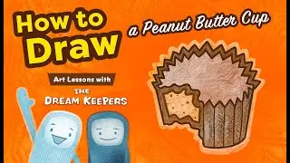 👉 How to Draw a Peanut Butter Cup 🍫🎃 | Halloween Guided Drawing for Kids + Author Read Aloud