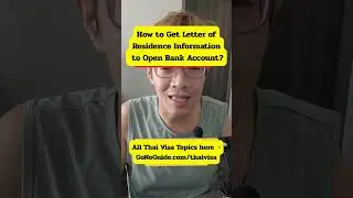 How to Get Letter of Residence Information  to Open Bank Account? #gonoguide