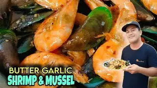 BUTTER GARLIC SEA FOOD'S ( SHRIMP AND MUSSEL ) ERHIC TV