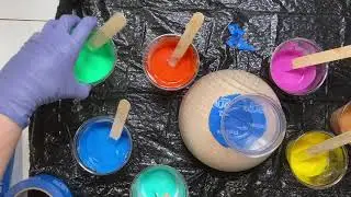 Woodturning and PAINT POURING!!! Do they go together?