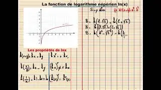La fonction de logarithme népérien 2  les propriétés de lnx