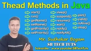 Thread Methods in Java | Java Thread Class Methods | Java Programming | in Telugu