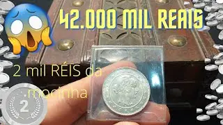R$42.000 MIL REAIS!   &Eacute; A MOEDA MAIS RARA DE 2 MIL R&Eacute;IS DE PRATA.