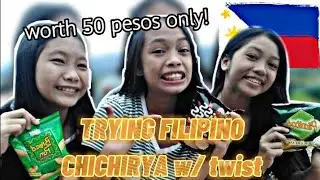 TRYING FILIPINO CHICHIRYA + SPEAK ENGLISH ONLY CHALLENGE *english yarn?