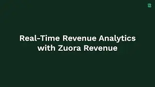 Zuora Revenue Analytics Micro Demo