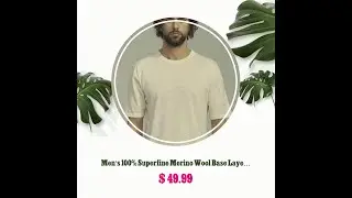 Men's 100% Superfine Merino Wool Base Layer T-Shirt - Your Ultimate Comfort Companion!