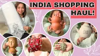 WHAT I GOT FROM INDIA! | INDIA SHOPPING HAUL | Home decor/ Traditional wear/ Bedsheet&nbsp;| Pinky Ghosh