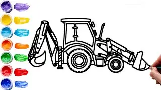 Bulldozer Drawing : How to Draw Bulldozer | Vehicles Drawing Tutorial