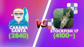 Cabana Santa vs Stockfish, but plays without a rook + bong cloud opening!