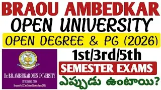 Open Degree 1st semester Exams in Ambedkar Open University@StudentUpdates247 