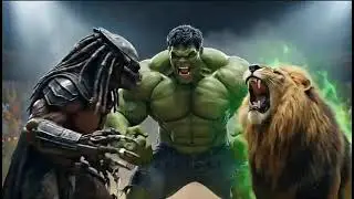 hulk vs Predator : Green lion epic fight for 25 crore! |Hind cartoon story 
