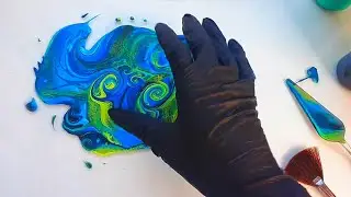 Abstract Painting - Azure and light green