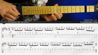 Modern Rock Licks by Lessonz.com - Lick No. 7 - Speed 3 - Key: C# Minor