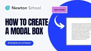 Create a Modal Box Using HTML, CSS & JS | Coding Home Newton School