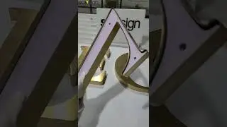 3D Stainless Steel Channel Letters with Gold Brushed Finish