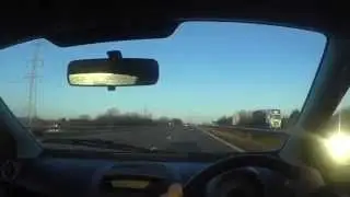 driving on the M57 Motorway towards Southport