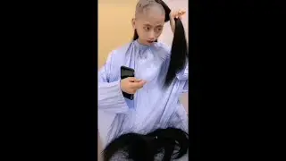 Family Haircutღ brother helps sister shave head in boudoir