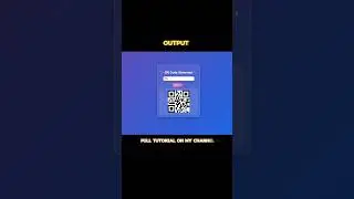 Full Tutorial On My Channel👆 | QR Code Generator 