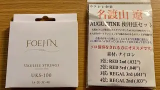 【ウクレレ音色比較】極太な名渡山遼さんの使用弦張ってみた！（FOEHN・AUGUSTINE）