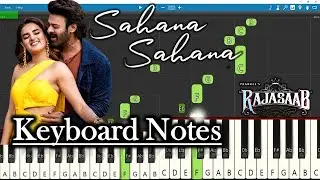 Sahana Sahana Song Keyboard Notes 🎹 | Thaman S | Prabhas | The Raja Saab | Easy Piano