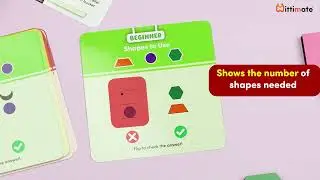 Sort the shapes - A logical Reasoing game for kids 6+ with 10 colourful shapes with 30 cue cards