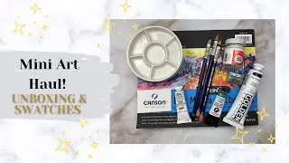 Mini Art Haul! Art Supplies from Etsy and Local Art Supply Store! Unboxing + Swatches😊