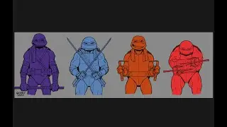 🔴Coloring TMNT drawn by Gavin Guidry