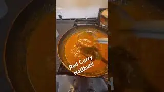 #halibut #fish #beer #wine #gourmet #curry #sauce #fire #hot #foodie