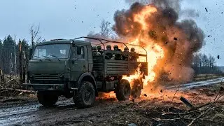 Ukraine&rsquo;s Azov unit launches an attack that neutralizes a Russian troop transport vehicle!